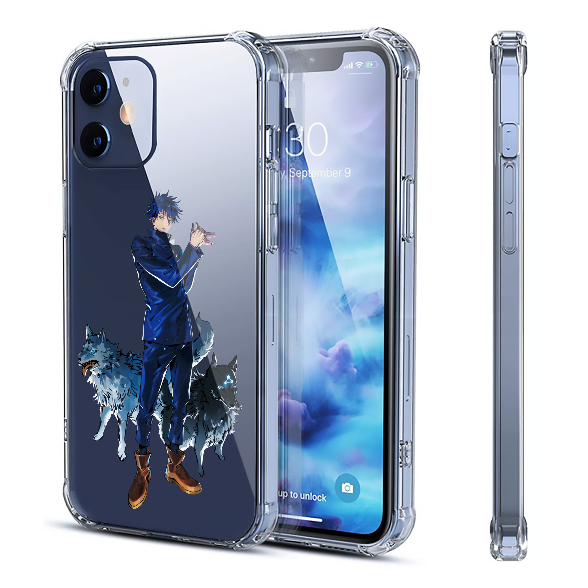 （画像用） 呪術廻戦 Jujutsu Kaisen 【iPhone 12シリーズ対応】透明スマホケース（クリアソフトケース）